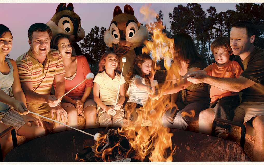 Enjoy s'mores by the campfire during your stay at Disney's Fort Wilderness Resort.