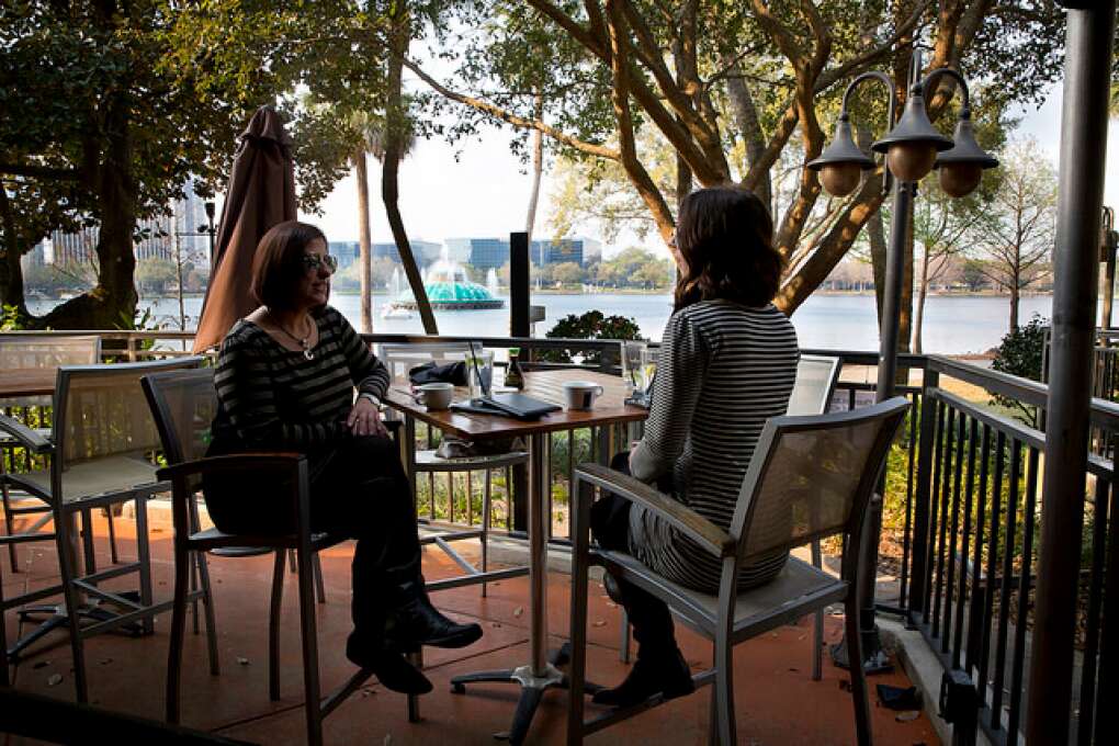 On fine days, diners choose to grab an outdoor table at Spice Modern Steakhouse, which is situated right on Lake Eola in downtown Orlando.