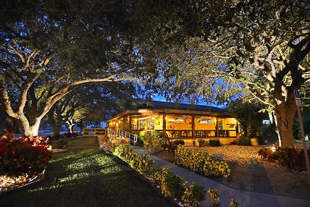 The Lightsey's Seafood Restaurant at night