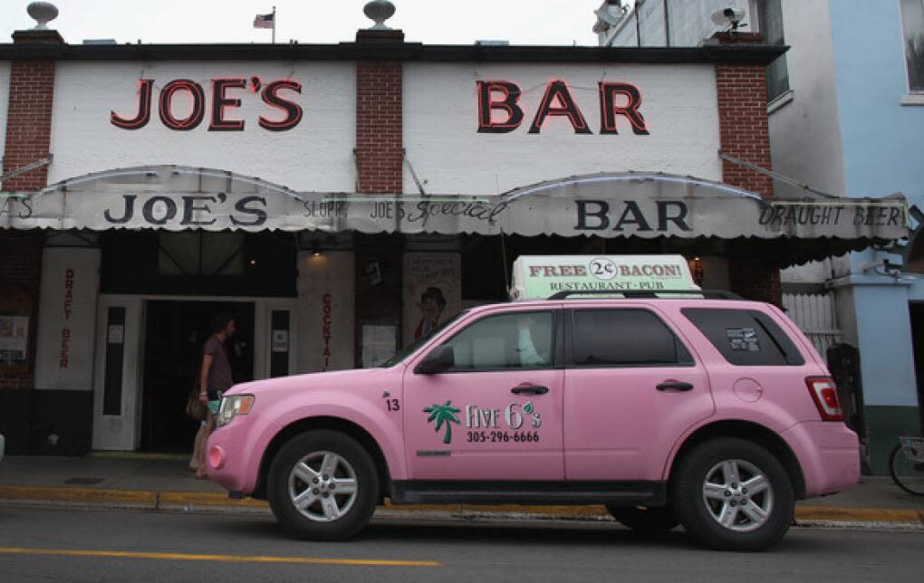 Five 6’s Taxi operates a fleet of hot-pink hybrid vehicles in Key West. 