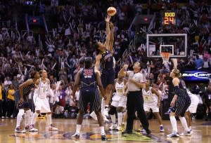 The Indiana Fever tipoff 