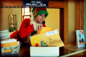 Elf in the Santa Claus Post Office
