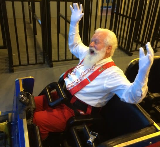Santa riding The Voyage