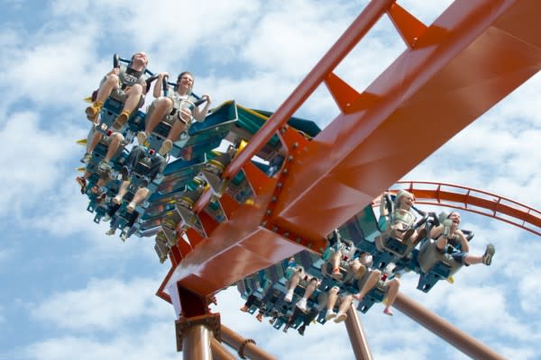 The Answer: America's first launched wing coaster, which takes riders from 0 to 60 MPH in 3.5 seconds. "What is Thunderbird?"