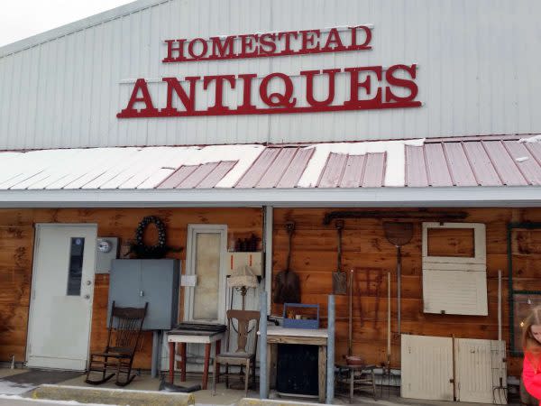 This antique mall is located directly off I-69 exit 359.