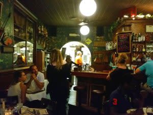 The Oyster Bar is very cozy with a back room located through the kitchen.