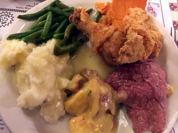 Just a sample of the delicious food. My roast beef was rare, but you can certainly have it your preferred level of doneness. 
