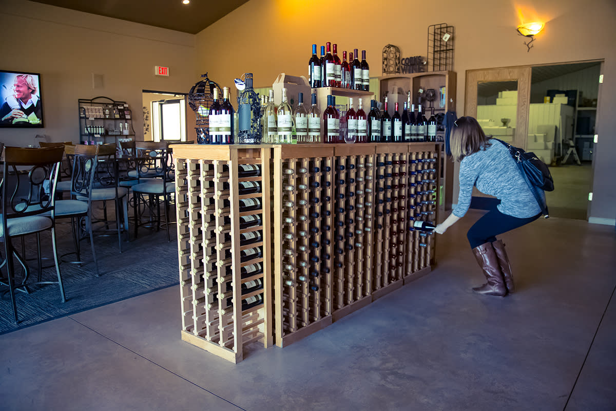 Wine rack at Tonne