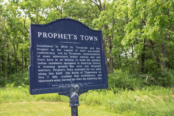 Historical Marker at the approximate place of Prophetstown