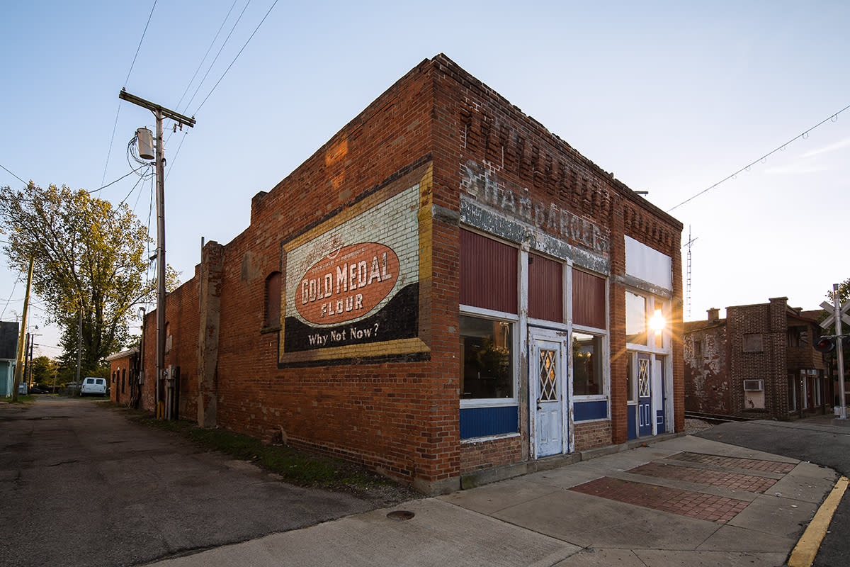 The old Shambarger's restaurant - soon to be a new antique shop.