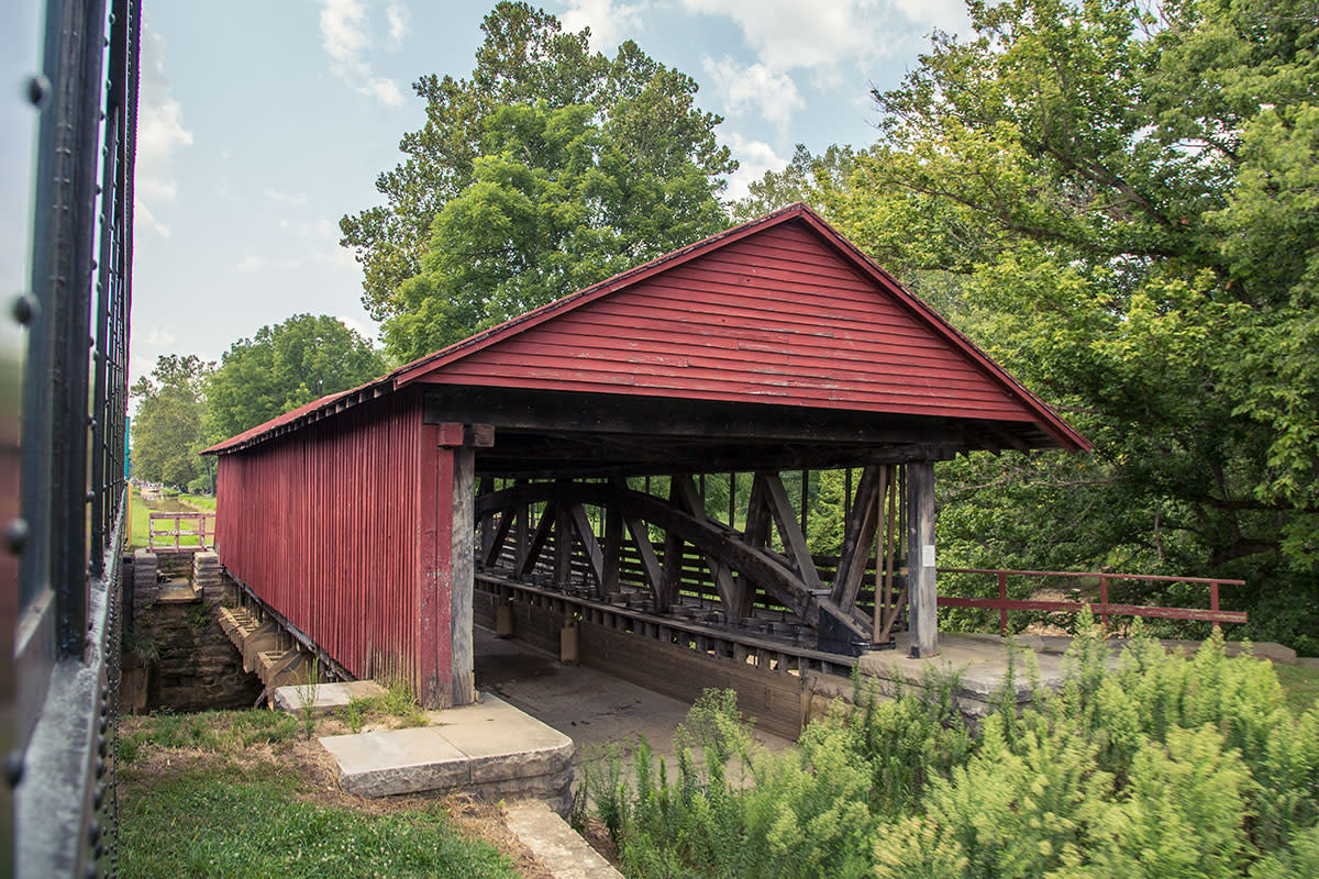 The Duck Creek Aqueduct - America's only wooden aqueduct still in operation.