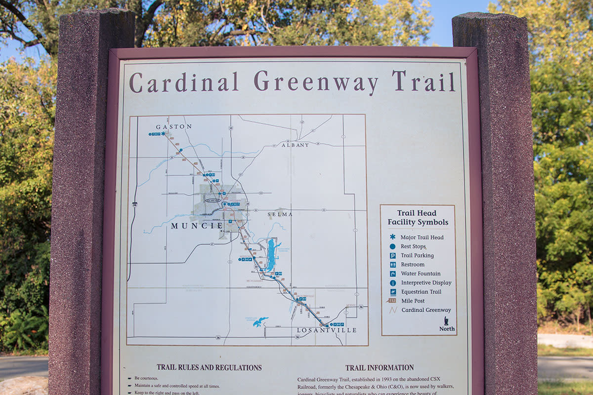 Cardinal Greenway map.
