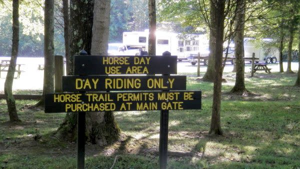 horse camp sign