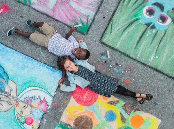 Chalk Walk at the Three Rivers Festival in Downtown Fort Wayne, Indiana