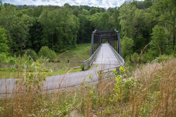 Rose Island is an abandoned theme park at Charlestown State Park