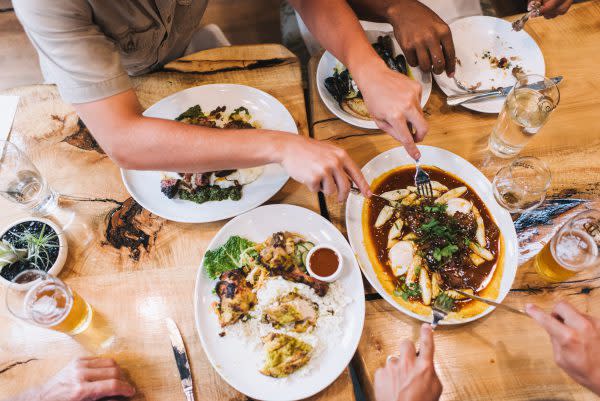 People dining at Junk Ditch Brewing Company in Fort Wayne, Indiana