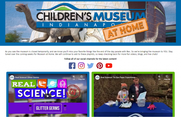 The Childrens Museum of Indianapolis, Virtual Vacations