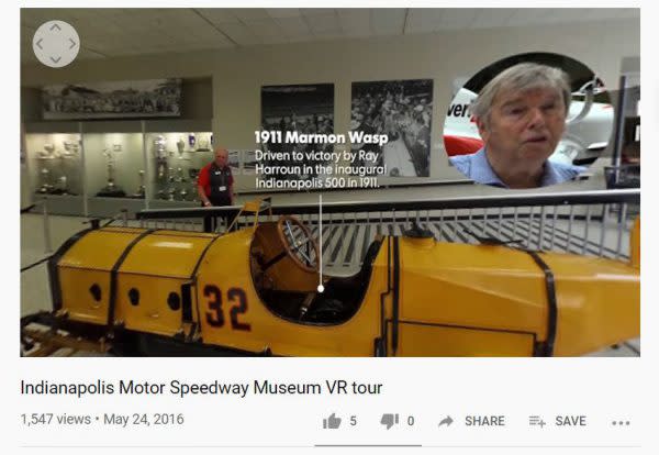 Indianapolis Motors Speedway Museum VR Tour, Virtual Vacations