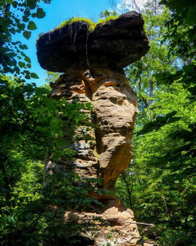 Jug Rock. Natural Wonders in Indiana