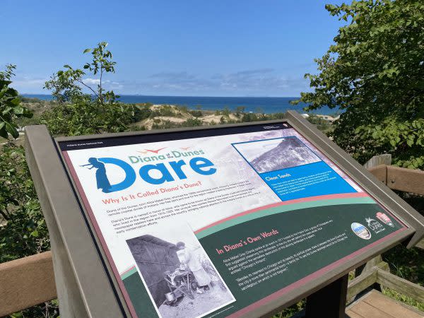 Diana Dunes Dare view of Lake Michigan in Indiana Dunes