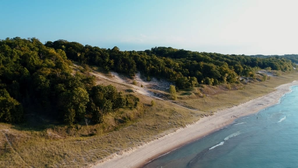 aerial view of the dunes