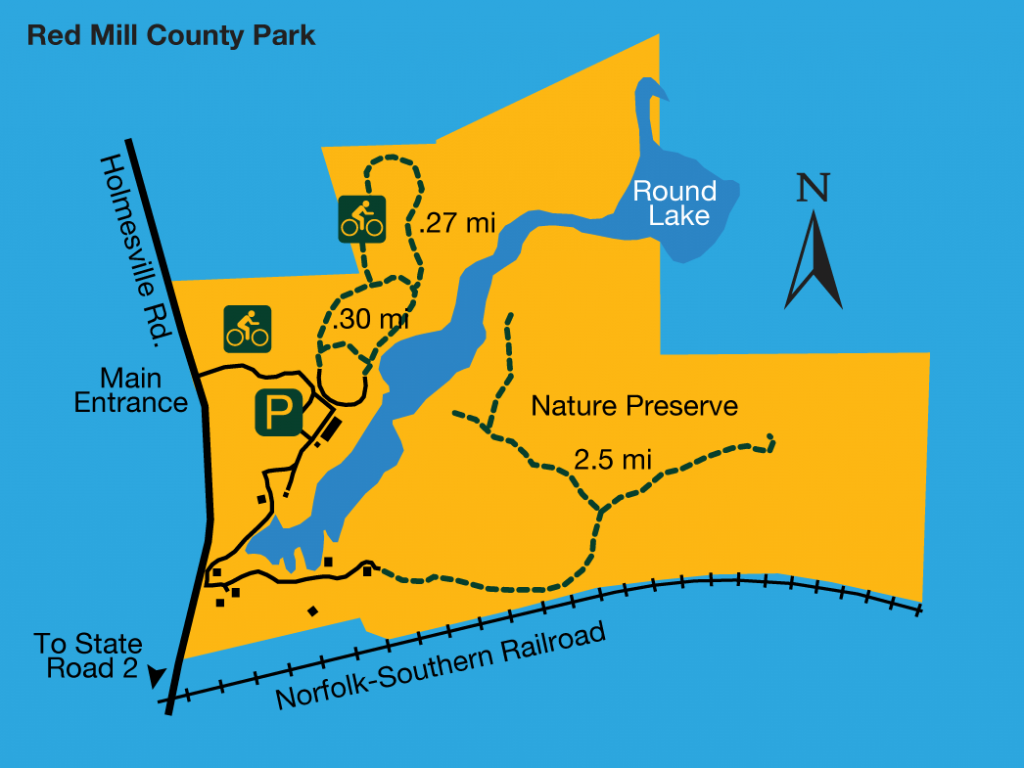 Red Mill trail map