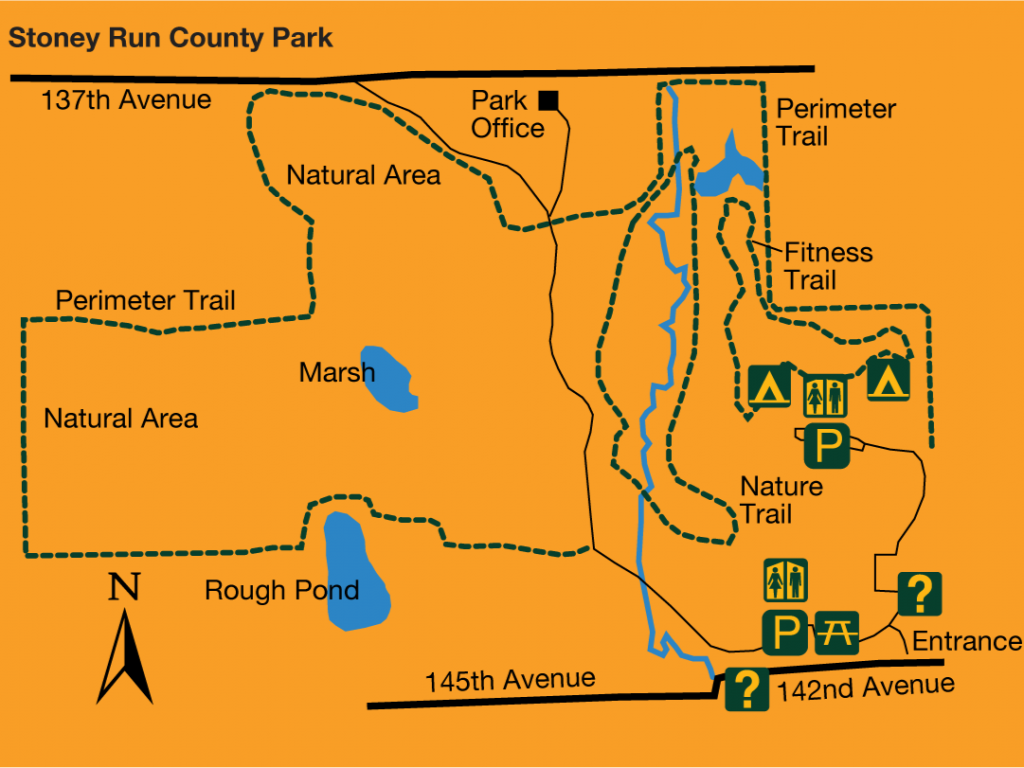 Stoney Run County Park trail map