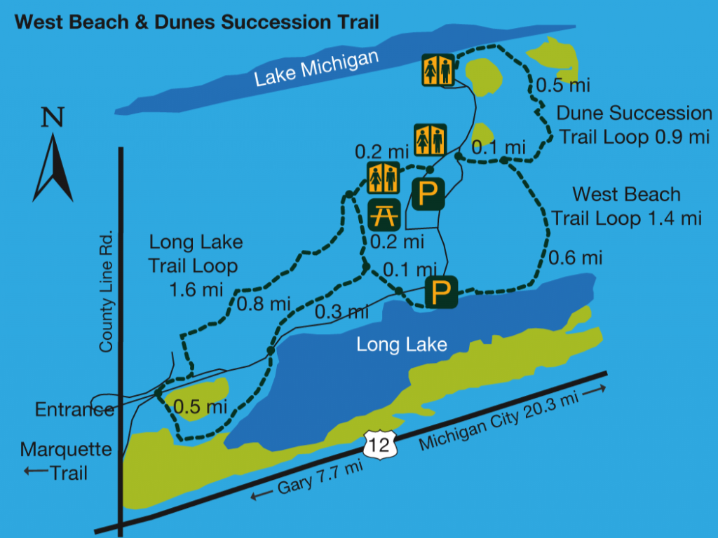 West Beach Trails trail map