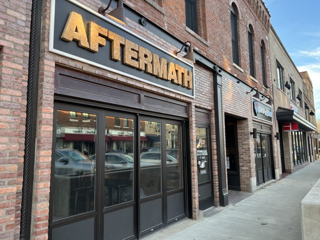 Photo of a cidery shop on a city street