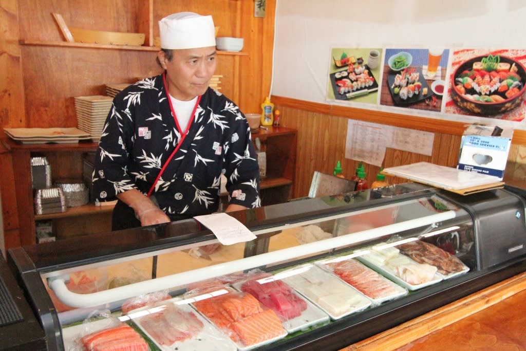 Sushi chef at Fuji Restaurant