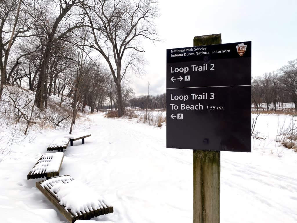 Trail sign at Paul H. Douglas Center