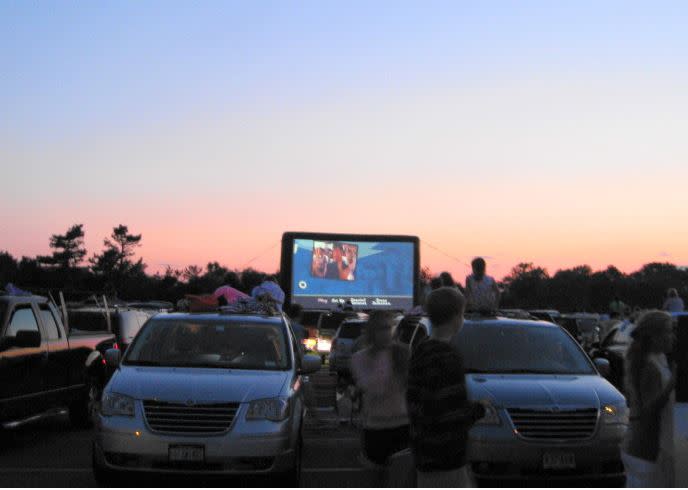 Drive-in Movie Night at Cooper’s Beach, Southampton, Long Island