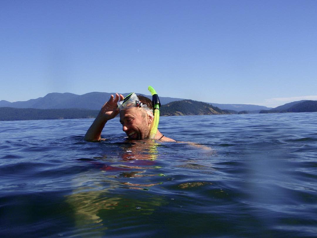 Snorkelling in the warm ocean waters of Desolation Sound. Photo: Powell River Sea Kayak