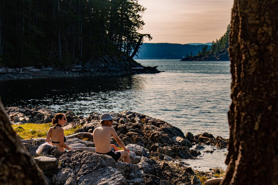 Swim break in Desolation Sound. Photo: Powell River Sea Kayak