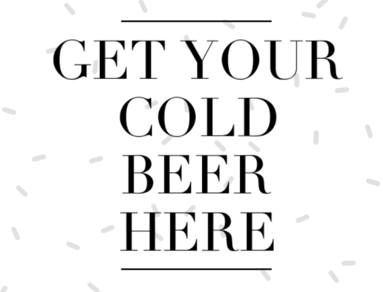 Get Your Cold Beer Here