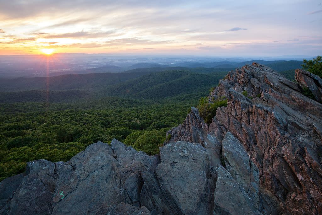 Blue Ridge Parkway Detour Near Roanoke in Virginia's Blue Ridge