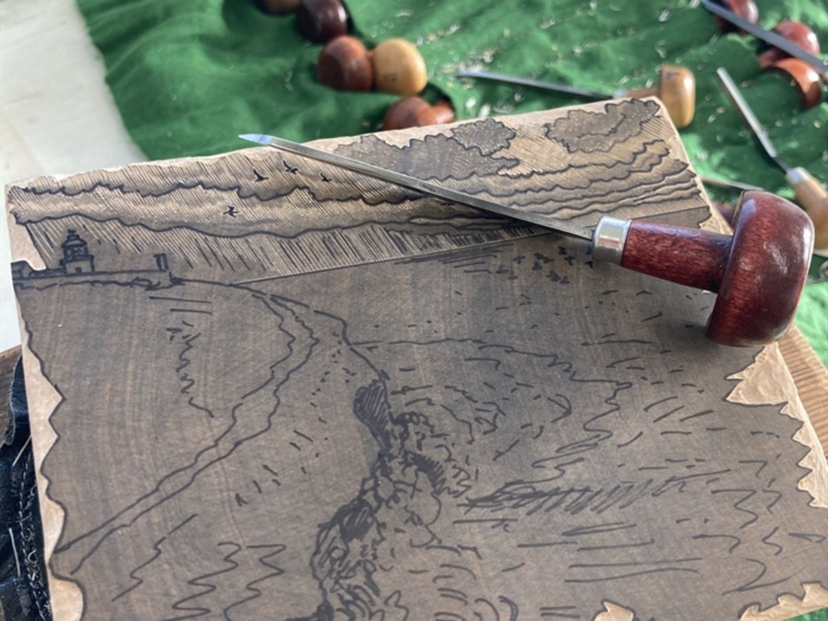 Introduction to Reduction Linocut at Kingston Lacy