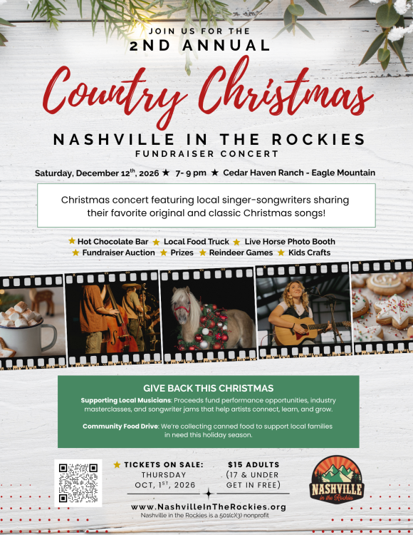 2nd Annual Country Christmas Fundraiser Concert | Eagle Mountain, UT