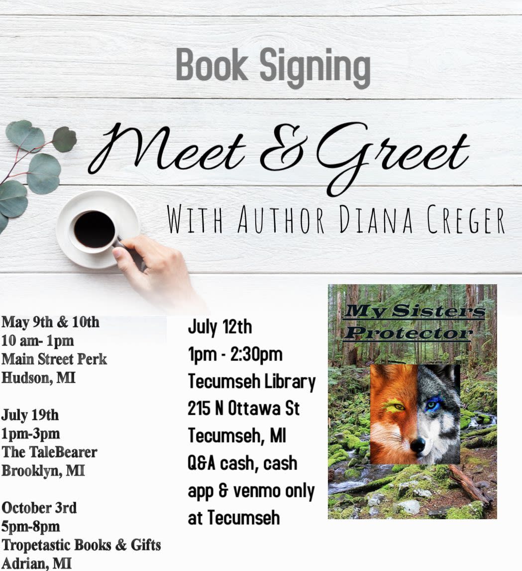 Book Signing and Meet and Greet with Local Author Diana Creger