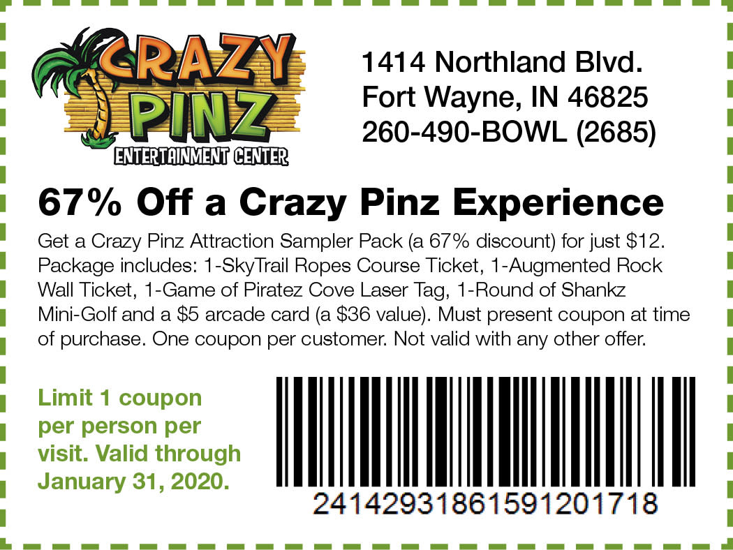 67 Off Crazy Pinz Experience
