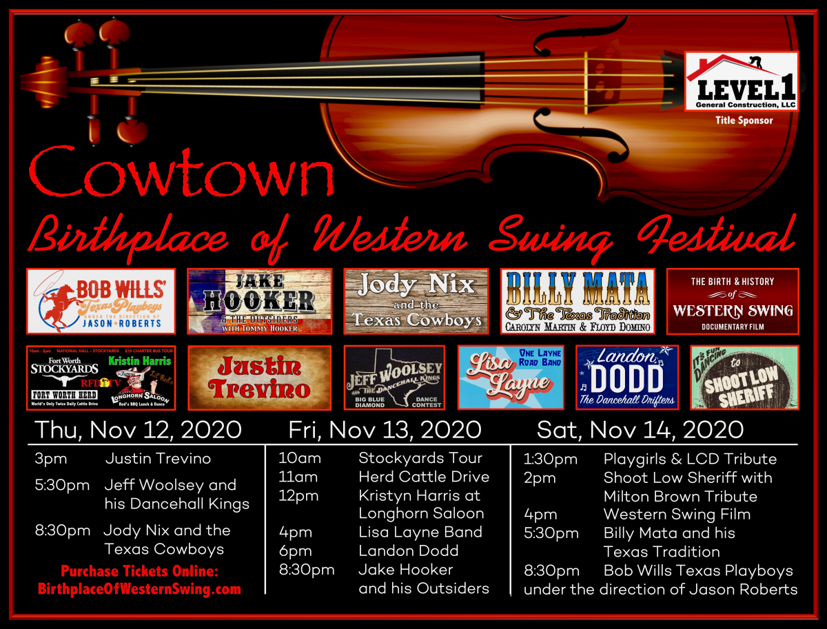 Cowtown Birthplace of Western Swing Festival Fort Worth, TX 76107