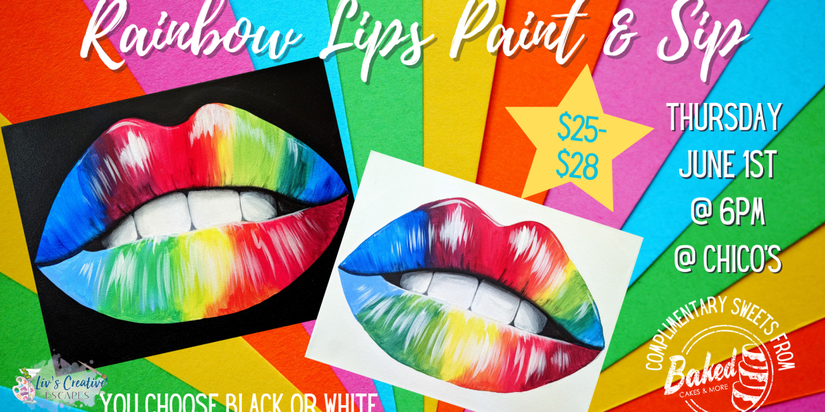 Rainbow Lips Paint and Sip Wichita KS, 67209