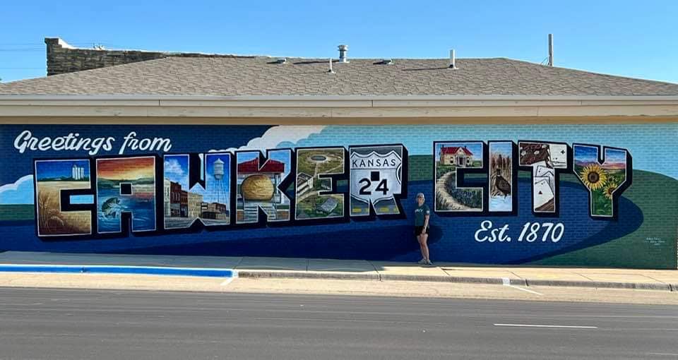 Greetings from Cawker City Mural Cawker City KS, 67430