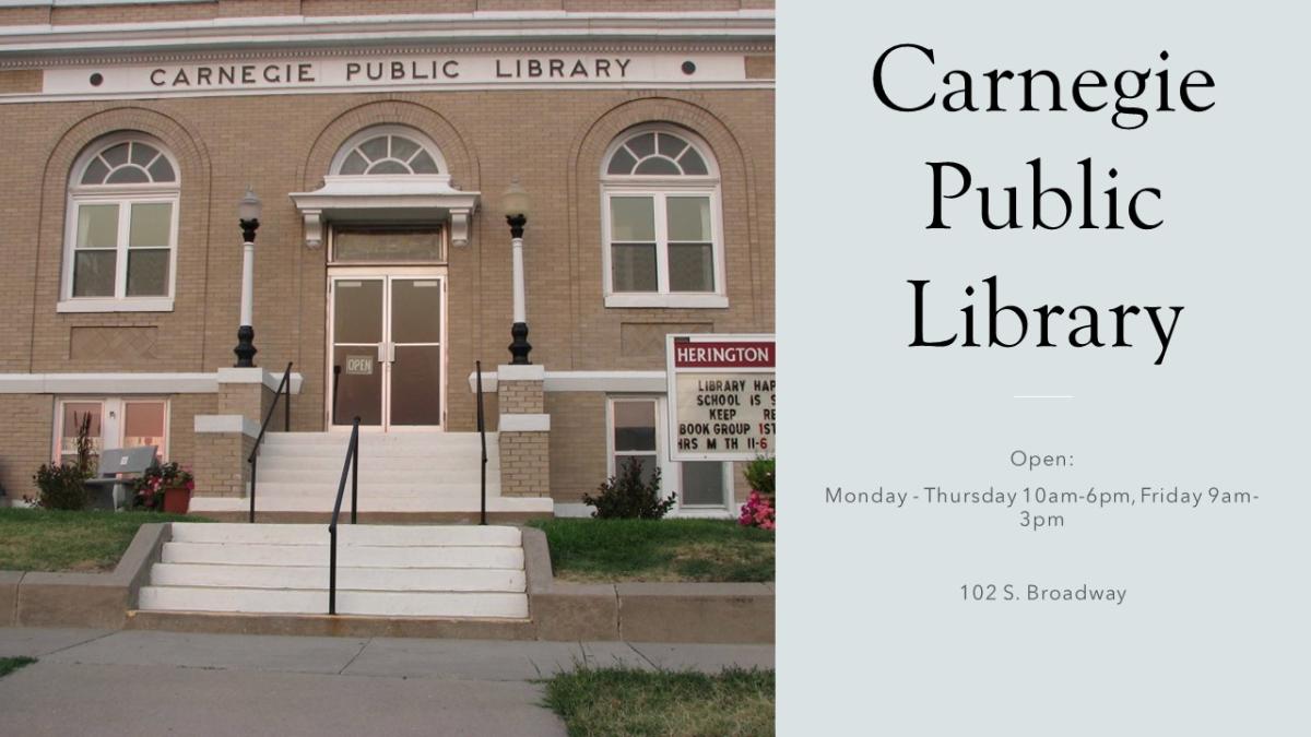 Herington Carnegie Public Library Herington KS, 67449