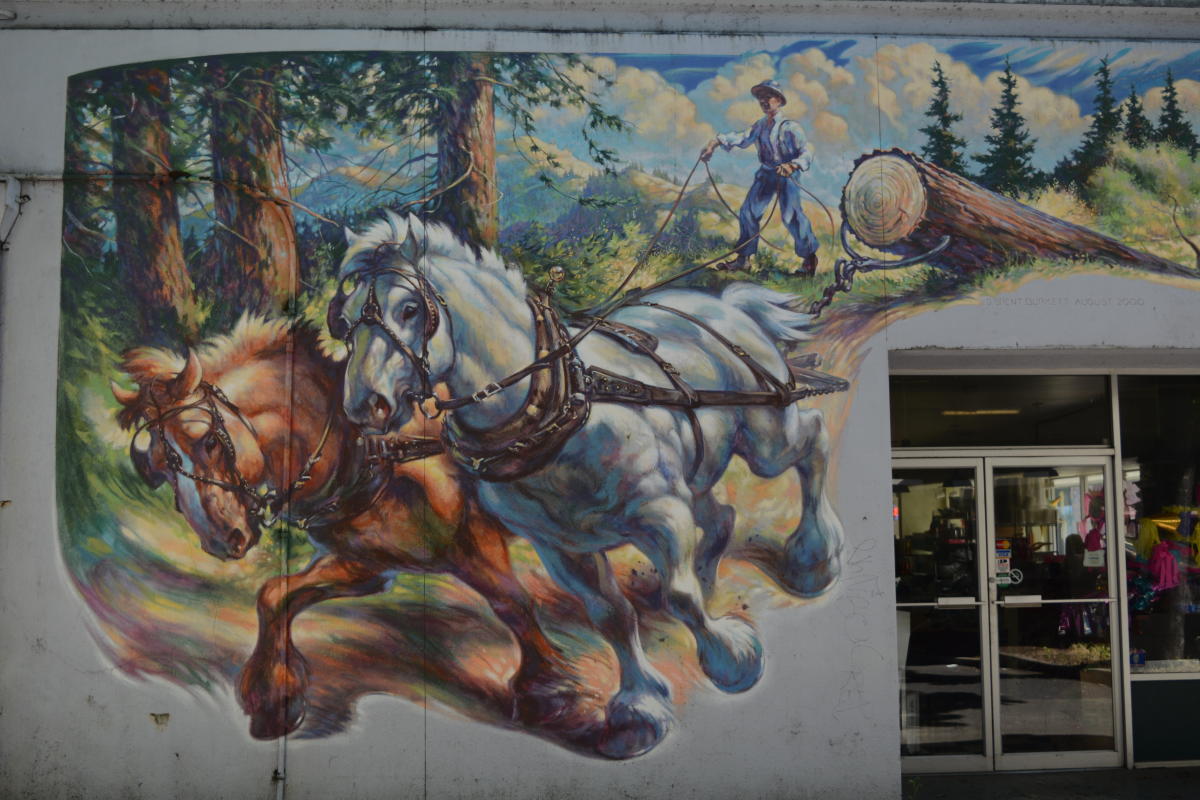 Quot Draft Horse Logging Quot Mural By D Brent Burkett