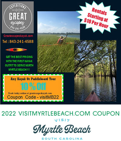 10% Off Any Kayak or Paddleboard Tour | Longs, SC