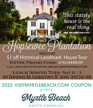 Hopsewee Plantation - $1 Off Historical Landmark House Tour ...