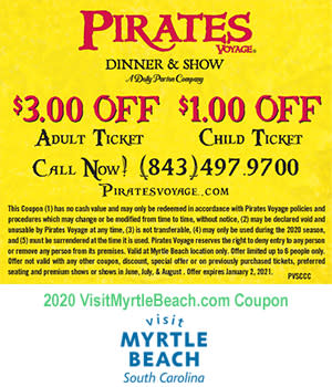 Pirate Voyage 3 Off Adult Ticket 1 Off Child Ticket