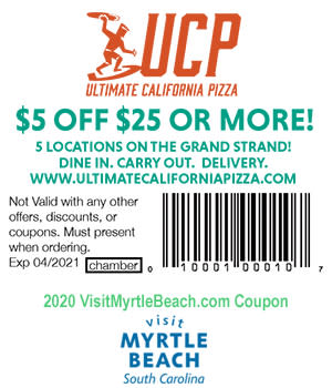 Ultimate California Pizza 5 Off 25 Or More