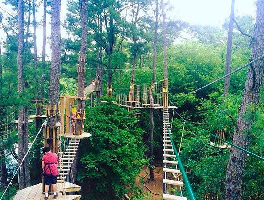 Guests tackle dangling obstacles, explore the trees from a new perspective and fly around on multiple ziplines from exciting heights. Go Ape Zip Line & Treetop Adventure
